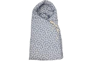 MOLIS & CO molis&co - Saco Capazo Bebe Invierno Universal - para Carrito, Cuna y Silla de Paseo - Manta Bebe Invierno - Saco: 70x42 de 100% Algodón (Oeko-Tex 100) - TOG 6.5 - Blue Garden