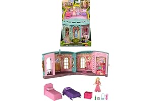 Mattel Universal Pictures’ Wicked So Popular Dorm Small Doll Playset with 3 Play Spaces & 9 Accessories, Inspired by the Movie, JHC00