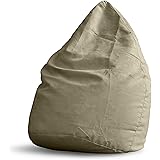 Lumaland Poltrona Sacco Luxury Puff Pouf Cuscino Comfortline 120L Riempimento innovativo colore beige
