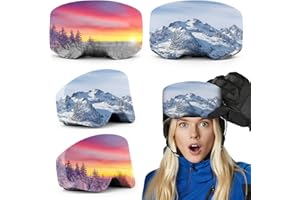 Alitree 2 Pièces Housse de Protection pour Lunettes de Ski, Housse pour Protection Des Lentilles, en Microfibre, pour Lunettes de Ski contre Les Rayures Et La Poussière (Taille Unique)