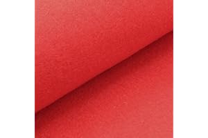 Merceria Pour Toi... Tessuto Pannolenci Ritaglio 50 x 60 cm Rosso Tinta Unita Hobby Cucito Creativo Pupazzi Fai da Te Pannello Stoffa Tessuto