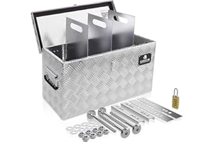 ‎CARGO VA INTELLIGENT VEHICLE ACCESSORIES CargoVA - Wasserfeste Deichselbox - Mit Befestigung & Vorhängeschloss - Abschließbare Anhängerbox [60x25x30CM] - Transportbox