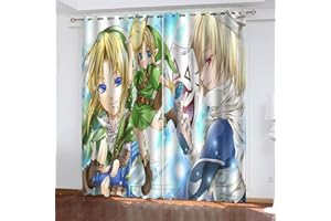 Fgolphd Zelda Lot de 2 Rideaux occultants à œillets pour Chambre à Coucher - pour Chambre d'enfant (16,183 x 160 x h)