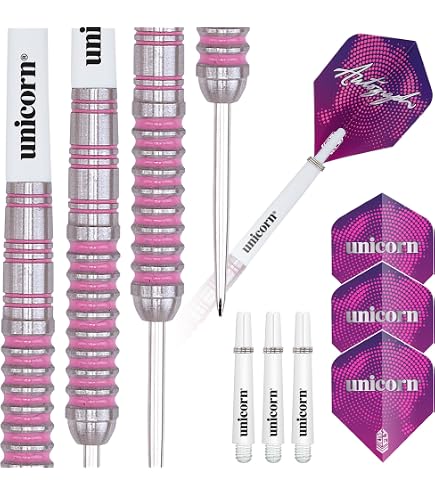 Ruthless Darts Girl Power - Set Freccette In Tungsteno 90% Rosa, Punte In Acciaio 29g, Impugnatura Anellata, Volo Standard - 5