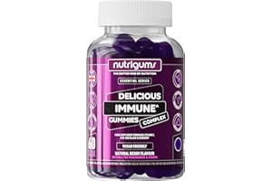 Immune Support Complex Gummy | Elderberry Extract 2000mg, Vitamin C and Zinc | Blueberry Flavour | 60 Vegan Gummies | Boost Immune System by NUTRIGUMS®