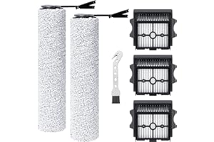 Jegehoyo Rouleau de brosse de rechange et filtre HEPA pour Tineco FLOOR ONE stretch S6/SWITCH S6/S6 stretch lite/S7 Stretch Ultra/S9 Artist/i6 Stretch/i5 Stretch Aspirateur