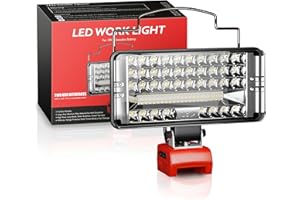 BUKATTADA LED Work Light for Milwaukee m18 18v Battery Cordless Spotlight for m18 Battery Job Site Light Tool with Low Voltage Protection and USB & Type C Charger Port [Batteries not Included]