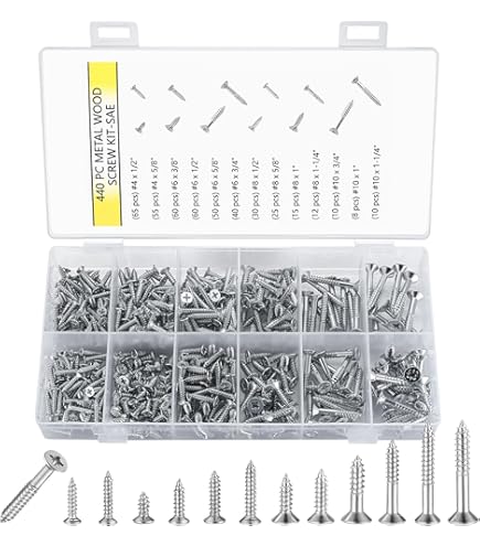 Viti Per Legno 3,5 X 25 Mm Multiuso Con Intaglio A Testa Tonda (100 Pezzi - Foto 3