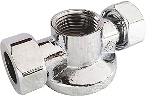 SOMATHERM FOR YOU - luce doppia di ottone cromato - femmina collare battito 15/21 dado per tubo di 14 mm di diametro rame