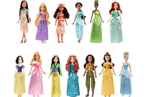 DISNEY PRINCESS Mattel Hpg74 Lalki, Wielokolorowy, 13 Sztuk