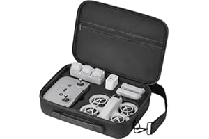 BRDRC Futerał do DJI Neo Fly More Combo, przenośna torba podróżna do przechowywania akcesoriów DJI Neo, kompatybilna z pilotem zdalnego sterowania RC-N3, Czarny