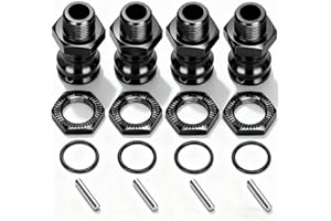 Alomejor RC Wheel Hub Adapter, 4pcs RC Wheel Hub Extension, 17mm Hex Wheel Adapter, 23mm Wheel Extension Adapter, RC Screwdriver Set for 1/8 RC Model Car Wheels,Professional Mechanics