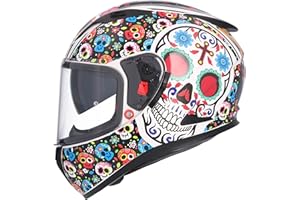 SHIRO HELMETS Casco Shiro SH 605 Modelo MEXKULL 2.0 Talla S (55/56) Casco Unisex Casco Integral HOMOLOGADO Casco Hombre Casco Mujer