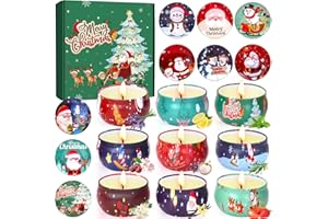 LDUMODUW Set regalo candele profumate, candele natalizie regali per donne, 9 candele profumate in cera di soia naturale da 2,5 once, piccole candele profumate per aromaterapia per colleghi, mamma