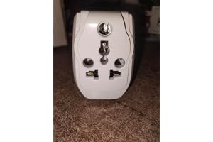 Universal Travel Adapter, White, Multi-Pin Socket, Plug Converter for International Use