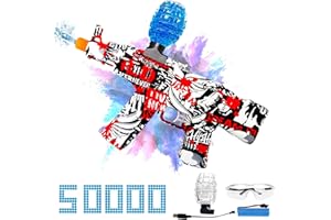 HiFEN® Gel Ball Blaster Toy Electric AKM-47 Gun Soft Bullet 50,000 Ammo with Goggle Outdoor Activities Shooting Team Games Toy Suitable for Teens 14+ and Adults (Assorted)