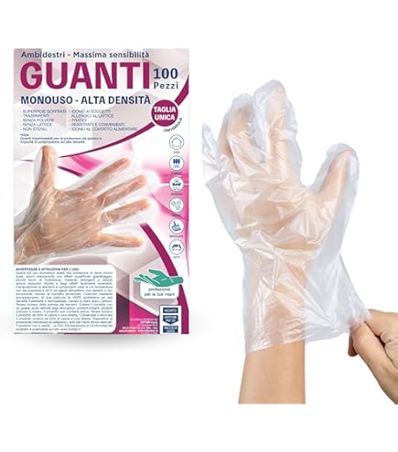 Guanti In Polietilene Trasparenti Taglia Unica - Confezione Da 500 - Foto 13