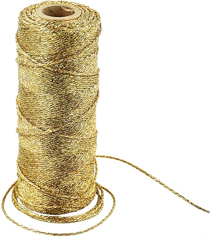 SZCXDKJ Gold Metallic Kordel 1,5mm - 100m Bastelschnur Für DIY & Dekoration