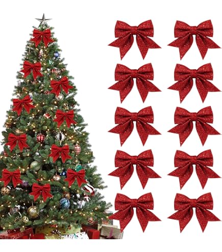 10M Guirlande Rouge Et Blanche De Noël Largeur 9cm Avec Ornements Blancs En Forme De Flocons De Neigedecoration De Guirlande Sapin Artificiel De Noel 91661213