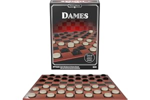 Goliath - Dames - Jeu de Dames Premium pour Enfants dès 6 Ans - Plateau de Jeu Pliable en Carton - Prenez Les Pions en Bois de l'Adversaire - Stratégie et Réflexion - 2 Joueurs - Version Française