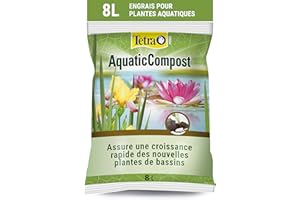 Tetra Pond AquaticCompost - Engrais, Terreau pour Fond de Bassin – Nutriments pour Plantes de Bassin de Jardin et d’Ornement - Favorise la Croissance des Plantes – 8 L