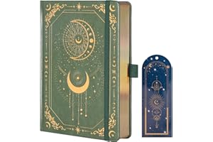 TIEFOSSI Bullet Dot Journal, 160g/m² 190 pages numérotées, pour le travail et les croquis, A5 Hardcover Leather Notebooks for Writing Women Men