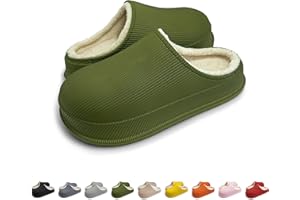 Wolkensohle Schlappen Damen Herren Wasserdicht Rutschfeste Schuhe Winter Wärme Pantoffeln Hausschuhe Damen Plüsch Komfort EVA Sohle