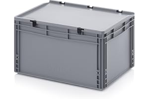 Auer Verlag i.d.AAP LW Eurobehälter-Eurobox 60 x 40 x 33,5 cm mit Scharnierdeckel inkl. gratis Zollstock