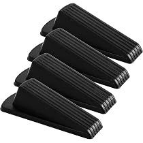 Produktbild von Türstopper 3er Pack Aus Gummi – Schwarze Keile, 11,5 X 4 X 3 Cm, Für Türen Und Fenster