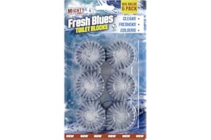AIRPURE Mighty Burst Fresh Blues Toilet Block, 6 Pack, Cistern Blocks That Freshen, Cleans and Leaves Sparkling Blue Water, Freshens The Bathroom, FBTB724