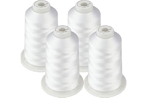 Simthread - Juego de bobinas de hilo de poliéster para bordar a máquina, 5000 m, para máquinas de coser y de bordar Brother/Babylock/Bernette/Janome/Singer/Kenmore