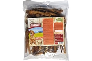 BUBIMEX - Nervios de Ternera - Dulces masticables para Perros - Bastón de Carne de Vacuno 100% Natural - tendones Ricos en proteínas y Bajos en Grasa - 25 Unidades - 450 g