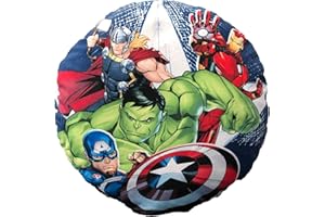 HERMET Disney Avengers Kissen, rund, Polyester, weich, perfekt für das Kinderzimmer Ihrer Kinder, offizielles Disney-Produkt