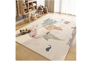 HAZARA Tappeto Astronauta Spazio Esterno, Tappeto da Gioco per Camera da Letto Mappa Astronauta Pianeta Spazio Tappeto Quadrato a Tema Area Giochi Tappeto da Gioco Antiscivolo(B,120x200cm/47x79in)