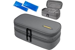 GLUCODY Nevera Insulina Viaje + 2 Geles Enfriadores Practica Y Resistente/Nevera Medicamentos Portátil Diseñada por Glucody/Estuche Insulina Frio