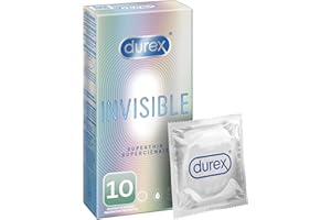 Durex Invisible condoms - préservatifs extra fins pour une sensation intense pendant les rapports sexuels (Superthin 10)