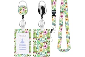 IS TYCONS Schlüsselbänder Ausweishülle mit Band Schlüsselanhänger ausziehbar Kartenhalter Ausweis mit Drehbarer Karabinerverschluss Schlüsselband Ausweishalter für Frauen,Lehrer,Doktor,Student (style-5)