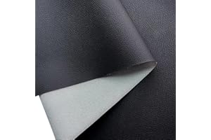 XHT Tissu en cuir synthétique de qualité supérieure au mètre, imperméable, couture, réparation, noir, 40 x 160 cm