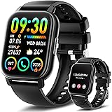 Poounur Smartwatch Uomo Donna con Effettua/Risposta Chiamate, 1.85" Orologio Smartwatch con 2 Cinturini, 112 Sportive, IP68 S