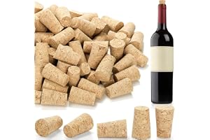50 stycken kork, koniska korkar, naturliga korkar, korkar för karaff champagnekork, vinflaska, korkpluggar 2,2 x 1,8 x 3,5 cm för pyssel för att dekorera vin, gör-det-själv, hantverk