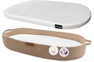 Yunioo Wickelkorb Baby mit Reise Wickelauflage, Weiche, tragbare, wasserabweisende Hülle Babykorb - Geschenke für Baby