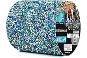 CHUANGSEED Heavy Duty Anti Slip Tape Blue 15cm x 4.5m (6" x 15ft) Multi-Purpose grip Tape ，Outdoor/Indoor Waterproof, Safety Anti-Slip Tape for Stair Tread Traction,Trail,Bathroom,Tubs,Boats