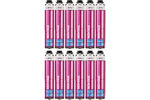 12x dubaust MSP24 Bauschaum Montageschaum Pistolenschaum 750ml Kombisets PU Füllschaum Dämmschaum hohe Schalldämmung Wärmedämmung Isolierend B2 750ml