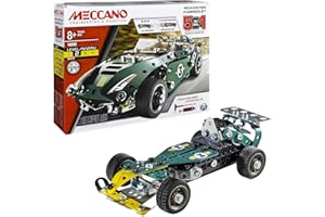 BANDAI - Meccano Retro-Friktions-Cabriolet - Konstruktionsset 5 Modelle - 225 Teile, Rückzugsmotor, Werkzeuge, Anleitung - Bausatz Auto zum Zusammenbauen - Spielzeug ab 8 Jahren - APM20102