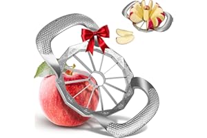 SPEENSUN Apple Slicer, Apple Corer, All-Metal Construction Apple Slicer and Corer with 12 Stainless Steel Blades, Large Apple Cutter for Up to 4 Inches Apples with Comfortable Wider Non-Slip Handle