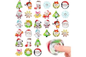 KIDRENFUN Christmas Stocking Fillers - 30 PCS Eve Box Fillers Party Bag Fillers, Fidget Spinner Bulk Class Prizes, Mini Fidget Toys Hand Spinners, Party Favours for Unisex Kids Adults