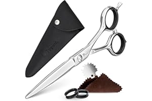 Fagaci Haarschneideschere 6" Superscharfe Dünne Klingen, Haarschere mit 440C Stahl für Maximale Präzision, Friseurschere Profi, Schere Haare Schneiden Leichtgewichtig, Frisörenschere