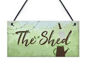 RED OCEAN The Shed Signs And Plaques Greenhouse Garden Sign Dad Grandad Mum Nan Birthday Gift