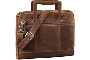 STILORD 'Tristan' Bolso Portadocumentos Hombre Portafolio Maletin Ordenador portátil 14 Pulgadas Cuero Bolso Hombre Bolsa Portatil Piel Maletín Portátil