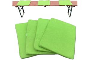 JEMIDI 4X Cuscino Panca Esterno - Set 4X Cuscini Panche Birreria - Cuscino Copripanca Imbottito Cinghia Elastica - Copertura Panca Giardino - 35x24cm